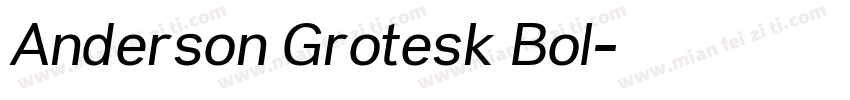 Anderson Grotesk Bol字体转换